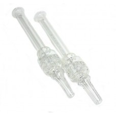 Glass Dab Straw with Honeycomb (F402)